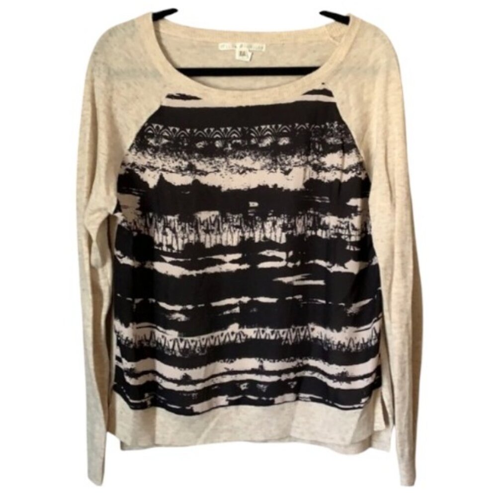 Uttam Boutique London black and cream lightweight sweater size L